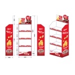 High End Paper Exhibition Stand Supermarket Promotion Commodity Flooring Carton Stand Floor Display