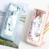 High quality clear PVC quick sand unicorn pencil bag stationery customised bag and pencil case