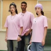 High quality cotton t-shirt custom heavy blank 100% cotton crew neck fashion brand dropped shoulder crew neck shirt