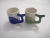 Import High quality daily office use green mug with the whale tail handle for drinking from China