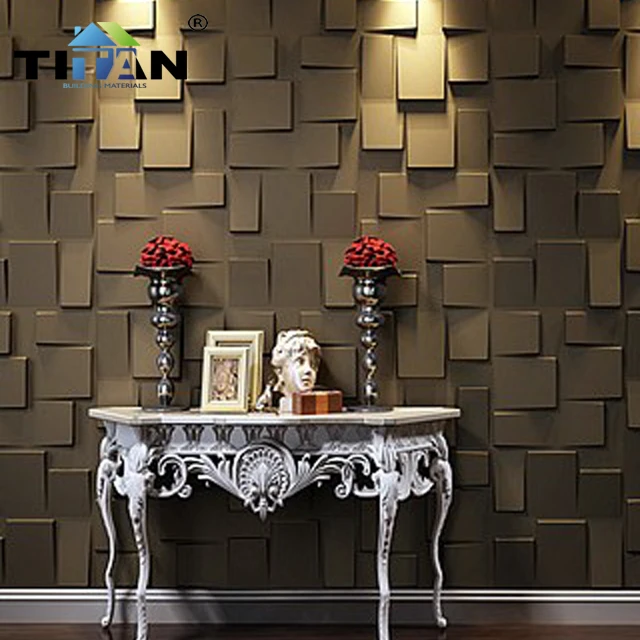 High Quality Luxury Pvc Living Room 3d Pvc Wall Tile