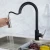 Import High Quality Matte Black and Chrome Pull Down kitchens taps from China