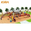 High Quality Outdoor Fitness Kids Wooden Outdoor Playground Big Outdoor Climbing Frame Multi-Function Fitness