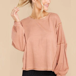 high quality round neck dropped long sleeves oversized women pullover sweatshirts top with exaggerated seams