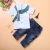 Import High quality shirt jeans fall fashion 2pcs kids baby clothing set boy from China