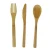 Import High quality source assured 20cm bamboo knife fork and spoon portable bamboo cutlery kit FDA LFGB SGS dinner set from China