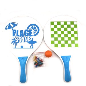 High quality sport game training for children different design available beach racket wood badminton racket set