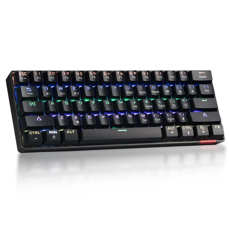 High Quality standard Factory wholesale keyboard Single channel Luminous RGB Mechanical Gaming  USB Keyboard