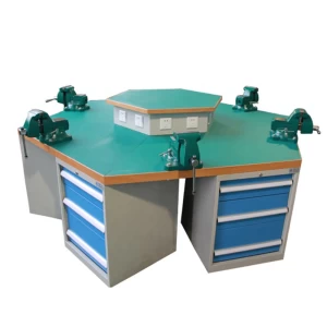 High quality workshop customizable metal hexagonal fitter table