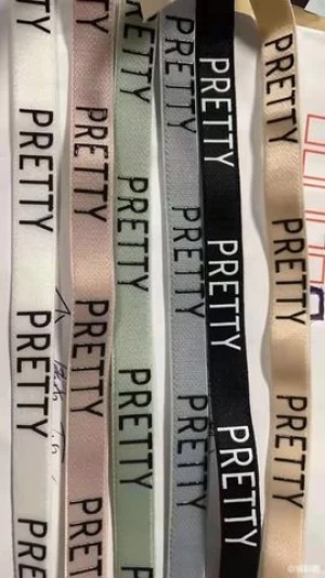 High Tenacity Custom silicone Printed Polyester Colorful Striped Elastic band with artwork