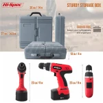 Hispec 18V Cordless Drill Driver 91 Piece Tool Sets for Home DIY Power Screw Driving Light Drilling
