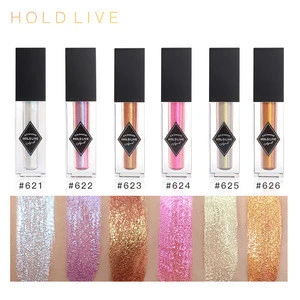 Hold Live Private Label Shining Glitter Wet Waterproof Eyeshadow Colorful Shiny Bling Liquid Eye Shadow