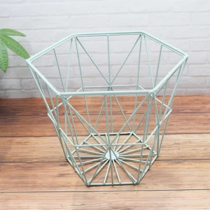 Home Decor  Powder Coating Metal Wire Fruit Storage Basket For Home  Laundry Holder