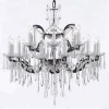 Home Decoration Luxury Cristal Light Black Metal + Clear Crystal Lamps Modern Bedroom Hanging Hotel Lobby Lighting CZ2578/18