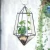 Home decoration metal glass hanging clear glass candle vintage metal lantern candle holder for home