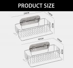 Home Design Adjustable Towel Bathroom Accessories Shampoo Storage Racks