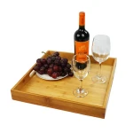 Home Or Restaurant Serving Tray Square Bamboo Food Serving Tray Square Bamboo Tray