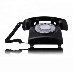 Hot! cheap black old fashioned corded telephone with imcoming call flash,80s telephones