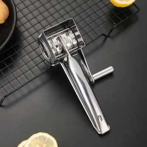 Hot Sale Cheese Cutter Rotary Hand-Cranked Multifunction Grater Slicer Stainless Steel Cheese Grater