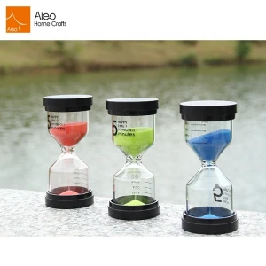 Hot Sale Custom Plastic and Glass Clock Waterproof Colorful 1/3/5/10/15/30 Min Timed Hourglass Timer