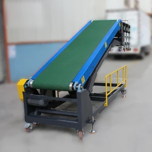 Hot sale Telescopic climbing conveyor and loader  for shoes and bags