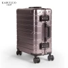 Hot sale travel case TSA Lock 360 degree wheel  suitcase 100%  aluminum material carry on luggage