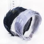 Hot sales  high-quality feather hair hoop new handmade handmade ladies feather headband