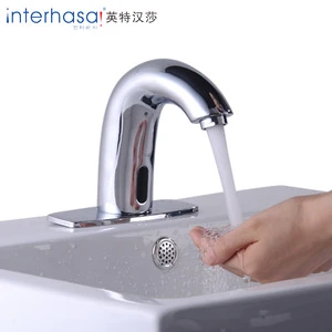 Hot sell bathroom electronic sensor brass basin faucet, hot water faucet