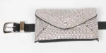 hot sell Bling Bling Women pu leather Diamonds fanny bag Purse Rhinestones Crystal Purse waist Bags