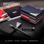 HOT SELL IN AMAZON  PU Leather & Stainless Steel Multi Card Case,Business Name Card Holder Wallet Credit Card ID Case/Holder