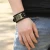 Import Hot sell vintage compass men wide leather bracelet from China