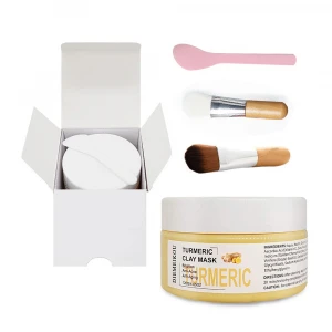 Hot Selling OEM/ODM Vegan Yellow Turmeric Calcium Bentonite Clay Mask Deep Cleansing Ginger Powder Clay Facial Mask