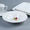 Hot selling plain white square 4pcs ceramic porcelain hotel restaurant dinner table ware set dinnerware
