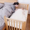 Housbay solid wooden baby crib baby cradle swing