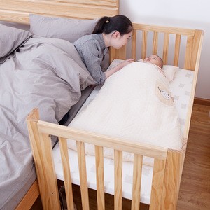 Housbay solid wooden baby crib baby cradle swing