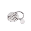 Hoyoo new product customized stainless steel round keychain for sale