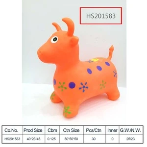 HS201583, Huwsin Toys, 2019 New Holiday gifts Inflatable PVC Toy Bouncing Animal Ride-On Toys for kids