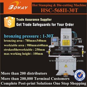 HSC-568II-30T Creasing Die cutting automatic worktable hot foil stamping machine
