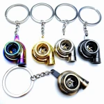 Huajing Best Selling JDM Custom Metal 3D Car Parts Model Turbo keychain
