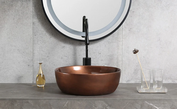 HY8069D52 Countertop bathroom basin sink wholesale ceramic art basin design