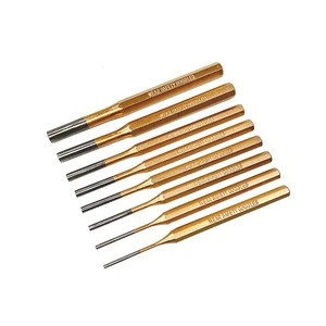 H & H Industrial Products 8600-4110 8 Piece Brass Pin Punch Set
