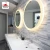 Import in stock bathroom vanity metal framed round wall led edge lit round mirror inexpensive high-end hotel bathroom round led mirror from China