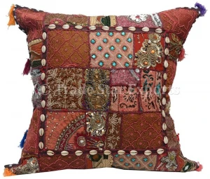 Indian cotton handmade ethnic patchwork cushion cover vintage boho throw pillow covers