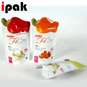 IPAK standing up spout bags baby food spout stand up pouch with cap for juice