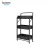 IYANEN Multi-purpose foldable 3 Tiers Steel Cart Kitchen Hand Trolley Movable Storage Rack Metal Utility Rolling Cart
