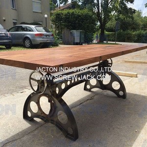Jacton hand crank office desks or dining room tables with mechanical hand-crank lift table crank lifter