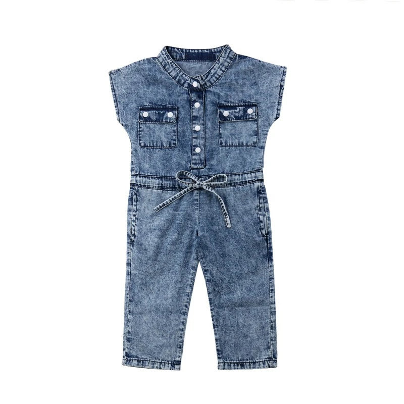 Jeans Jumpsuit Kids Toddler Baby Girl Children Sleeveless Denim Romper Clothes Baby Girls Jeans Sunsuit Overall Rompers Playsuit