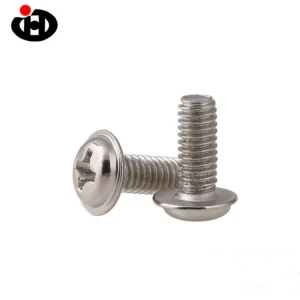 JINGHONG Stainless Steel Cross Recessed Round Head Screws With Collar