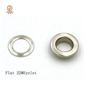 JINZI 20 Years Experienced Brass/Iron eyelets with all kinds sizes Metal Plated Garment Eyelets For Hats / Shoes / Bags