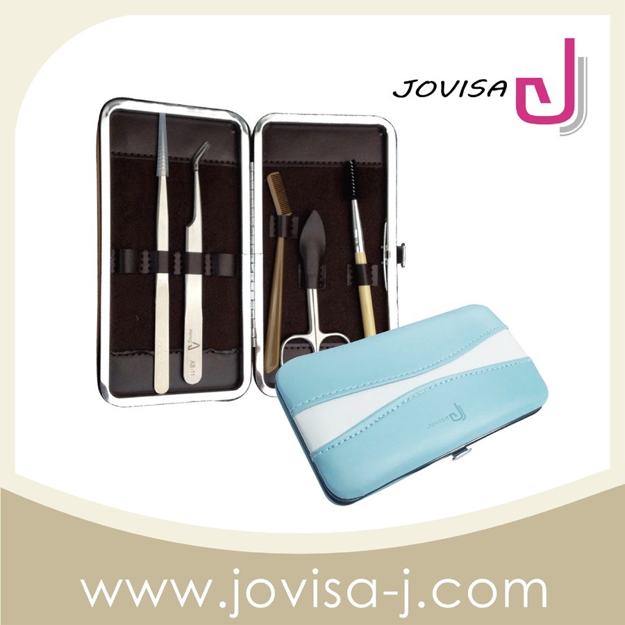 JOVISA Stainless Steel Slanted Eyebrow Tweezer Pack In Display Box